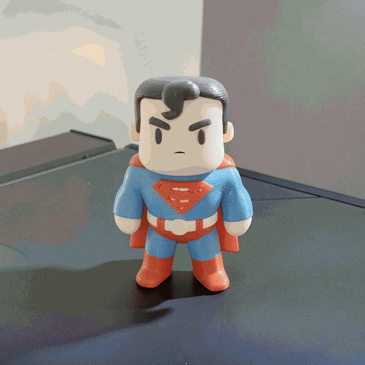 Kawaii Superman | Multicolour & Single Colour