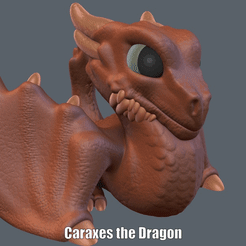 Caraxes-the-Dragon.gif STL file Caraxes the Dragon (Easy print no support)・3D printable model to download
