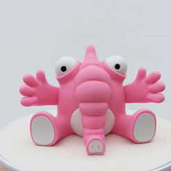 nelefan.gif STL file Good monster or bad alien ?... N°3・3D print design to download
