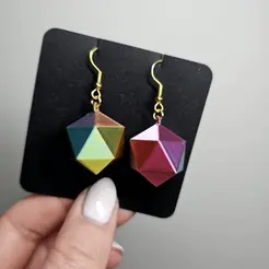 b882ad7e-1945-4cd4-bf15-5f63495469af.gif Icosahedron & Dodecahedron Polyhedral Earrings