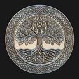 Celtic-Tree.mp4 Arbre celtique en relief pour laser CNC et impression 3D Fichier STL et TIF en niveaux de gris 4K - Modèle 3D très détaillé