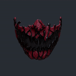 ezgif.com-gif-maker-35.gif STL file Symbiote mask・3D printing template to download