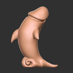 gif.gif STL file DICK PENIS DOLPHIN・3D print design to download