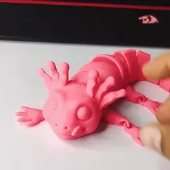 axo.gif STL file Flexi Baby Axolotl・3D printing idea to download