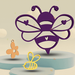 abeja-animacion-cults.gif Bees and flower ornament