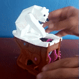 Eisbär mit Robbe (Automaten)