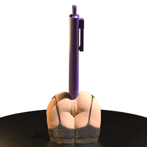 gif 1.gif Download STL file Thicc ass pen holder set • 3D printable design, Dark3DCanada