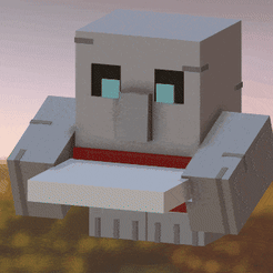 TuffGolem111-min.gif STL file Minecraft Tuff Golem・3D printable model to download