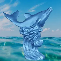 giff-tit-dauphin-vague.gif STL file Wave dolphin・3D printable model to download, motek