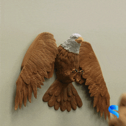 Eagle-Coat-Hanger-GIF-1.gif 3D file Eagle Coat Hanger・3D printable model to download