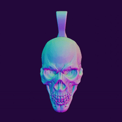 ezgif.com-video-to-gif.gif Fichier STL gratuit Pendentif tête de mort #JEWELSXCULTS・Design à télécharger et à imprimer en 3D