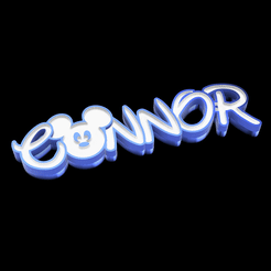 connorgif.gif Download STL file Connor LED LIGHT NIGHTLIGHT NACHTLICHT MARQUEE • Object to 3D print, Dreddpunk