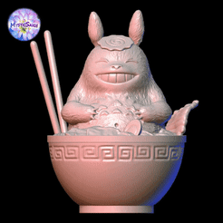 Totoro-gif.gif 3D file Totoro Ramen Bowl - Coin Bank - Container・3D printer design to download, MysticSaige