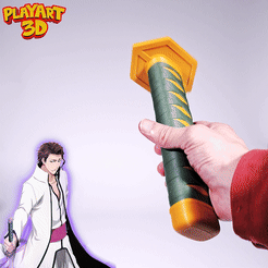 0.gif KATANA COLAPSABLE - AIZEN - BLEACH - IMPRESIÓN EN EL LUGAR + VERSIÓN DE MONTAJE - (SIN SOPORTES)