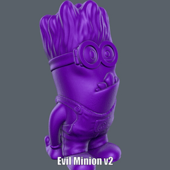 Evil-Minion-v2.gif Download STL file Evil Minion v2 (Easy print no support) • 3D print design, Alsamen