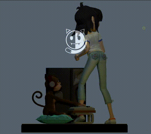 2.gif Noodle Gorillaz figure 3D print model