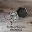 Assembly_Gif.gif STL-Datei Verzahnte Hex-Box Druck an Ort und Stelle・3D-Drucker-Vorlage zum herunterladen