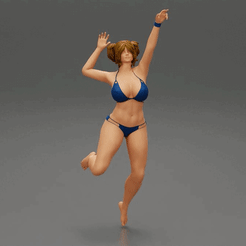 ezgif.com-gif-maker-4.gif Fichier 3D VolleyBall Girl 1 Posing Modèle d'impression 3D・Modèle à télécharger et à imprimer en 3D