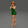 ezgif.com-gif-maker-51.gif Woman Posing In mini Dress With Both Hands On Her Face 3D print model