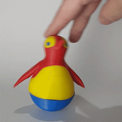 oingu-3d-cults-venta.gif Download STL file Penguin Balance Toy • 3D printing template, Milaski