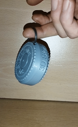 easy lock small round container in 2 version  (basic,for keychain ring) V2