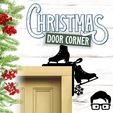 023a.gif 🎅 Christmas door corner (santa, decoration, decorative, home, wall decoration, winter) - by AM-MEDIA