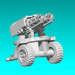 turn_chariot_canon.gif STL-Datei FREE MINIATURE doppelter Gatling kostenlos・3D-Drucker-Design zum herunterladen