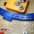 Curved_Jigs_timelapsed_for_GIF_1.gif N Scale Model Train Jigs To Hand Build Curved Train Tracks at 6, 8-1/4,  9, 10, 12 & 15 Inch Radius with Printed Tiebeds for the 8-1/4, 9, 10 & 12" Curves by Socrates