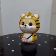 cute-tiger.gif Shiba Inu Keychain  with Little Tiger Costume (Easy 3D Print no Support)