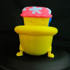 GIF-BOB-BAÑERA.gif STL file SPONGEBOB BATHTUB FANART・Design to download and 3D print