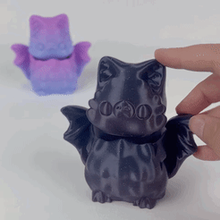20230907_232105883_iOS.gif 3D file Bat Bobblehead・Model to download and 3D print