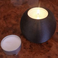 Gif_boule.gif Download free STL file Ball Candle Holder • Object to 3D print, orka