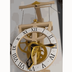 clock.gif Archivo STL Leonardo flying pendulum clock・Plan para descargar y imprimir en 3D, Impresion3d__