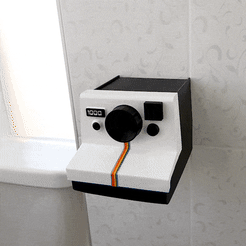 3GIFF.gif STL-Datei POLAROID-RETRO KAMERA TOILETTENPAPIERHALTER・3D-druckbares Modell zum Herunterladen