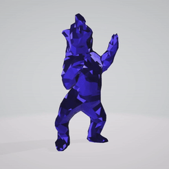 bear-spirit-blue.gif STL file orlinski bear style spirit blue sculture even for ender 3・Template to download and 3D print