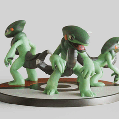 Cyclizar-3-in-1-Combo-Pack.gif STL file Cyclizar- LEGENDARY -POKEMON SCARLET AND VIOLET POKEDEX- FAN ART - POKÉMON FIGURINE・Template to download and 3D print, adamchai