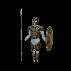 greek-armor-set1.gif STL file set of Greek armour for 3d printing on figures or for cosplay・3D printable design to download