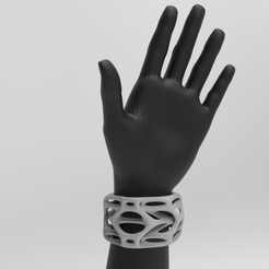 untitled.791.gif Télécharger le fichier STL bracelet génératif voronoï accessoire art organique • Objet pour impression 3D, nikosanchez8898