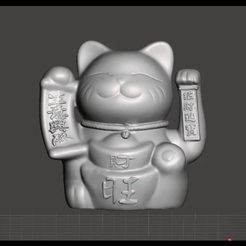 Maneki-Neko.gif STL file Maneki Neko lucky protector cat・3D print model to download
