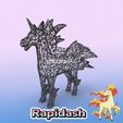 078.gif #078 Rapidash Pokemon Wiremon Figure 🐎- Fire Unicorn - SLA