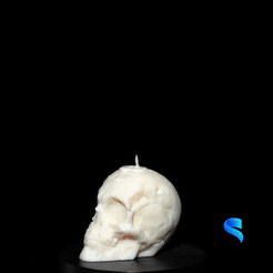 SKULL-CANDLE-GIF_1.gif 3D file Skull Scent Candle Mold・3D print object to download