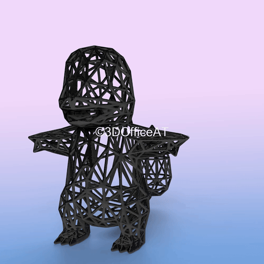 4.gif 004 Charmander Wireframe PKM FanArt