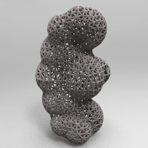 voronoi buble 10 bubbles 3D model