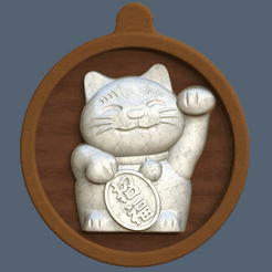 maneki-neko.gif Download OBJ file Maneki Neko (good luck charm) • 3D print template, omni-moulage