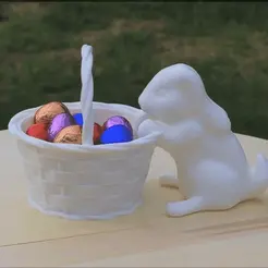 output-onlinegiftools-1.gif Beautiful Easter Bunny with cute basket for eggs