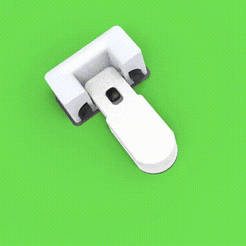 Keyshot-Animation-2.gif STL-Datei Modernes Design-Kühlschrankschloss・Modell für 3D-Drucker zum Herunterladen