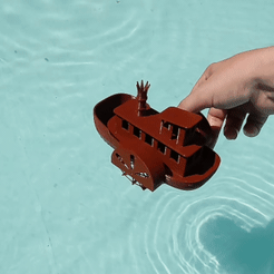 Video.Guru_2021-1623072576254.gif Файл STL small boat steamboat with elastic・Модель для загрузки и 3D печати, TRex
