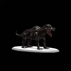 Prvni.gif Free 3D file fantasy statue of a demonic dog・3D printable design to download