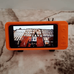 ezgif-3-d50231ce4dd6.gif STL file TV PHONE HOLDER・3D printing design to download