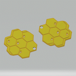 159-e.gif Fichier STL Boucles d'oreilles - Nid d'abeilles 158・Design imprimable en 3D à télécharger